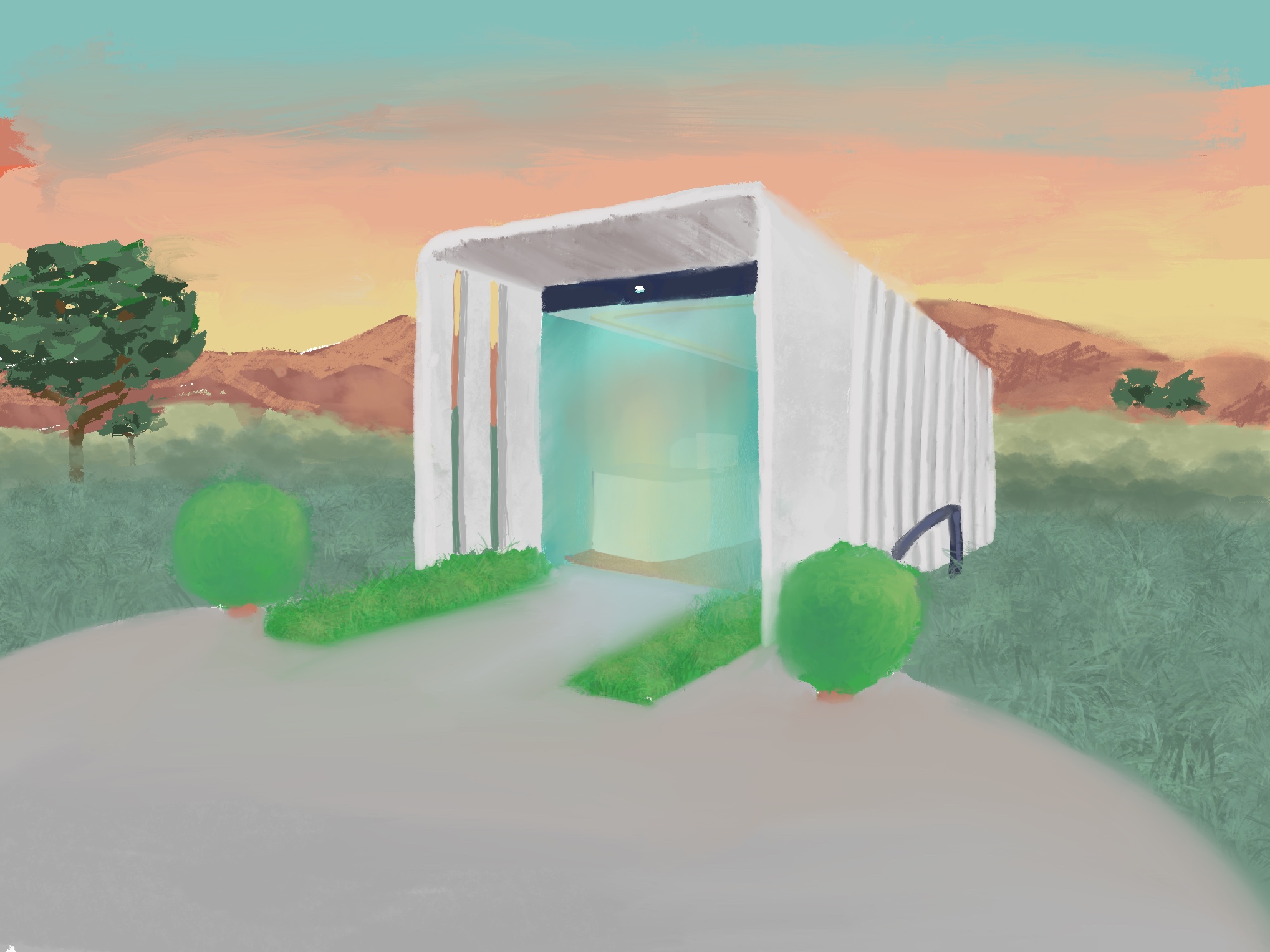 Consultório container na fazenda - View 1